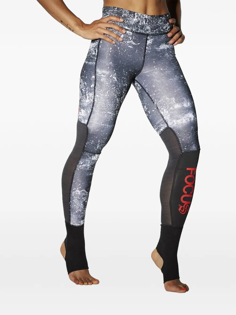 Reebok Leggings mit Knöchelschließe - Grau