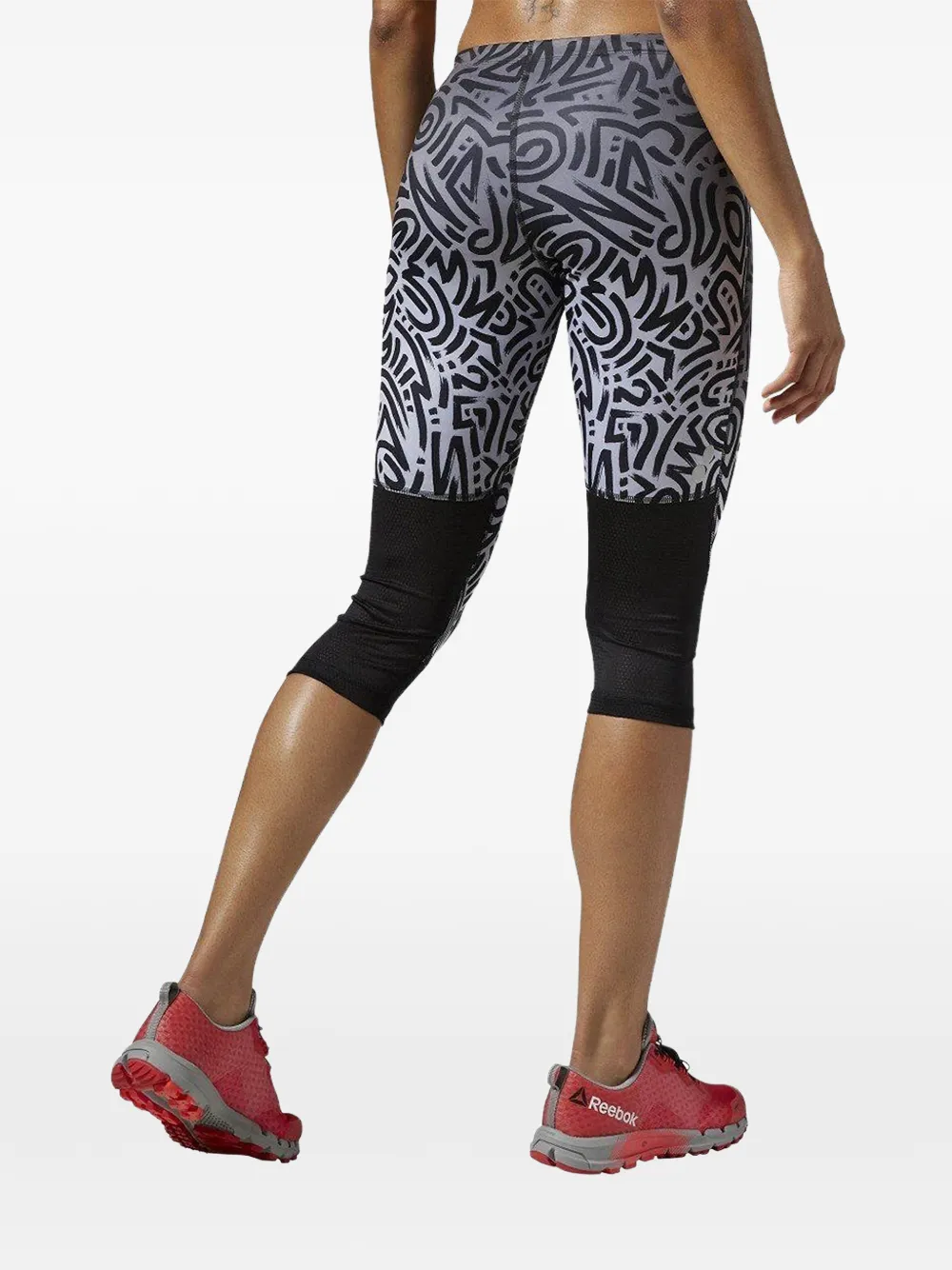  Reebok Running Essential Ombre Capri Leggings - Grey 