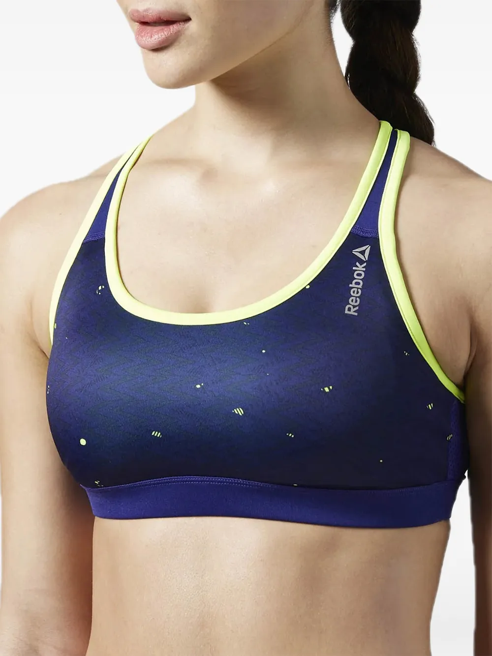 Reebok Reggiseno con stampa - Blu
