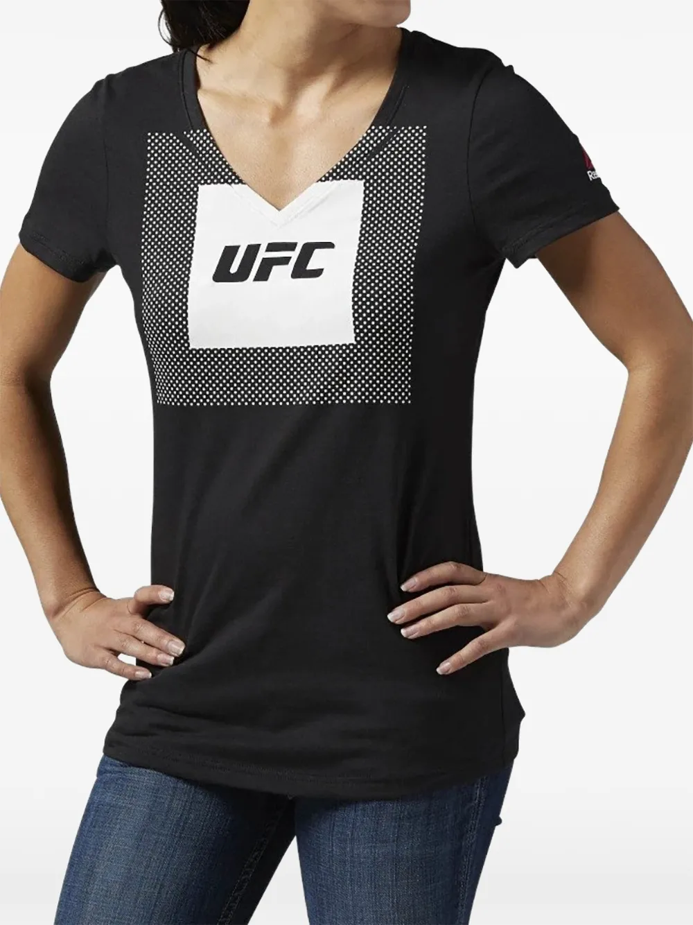 Reebok T-shirt con scollo a V - Nero