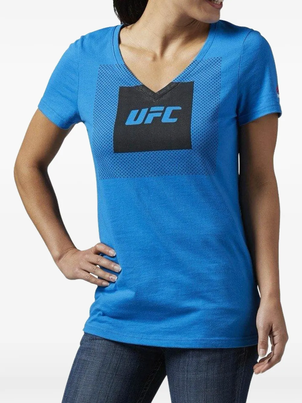 Reebok x UFC T-shirt UFan con scollo a V - Blu