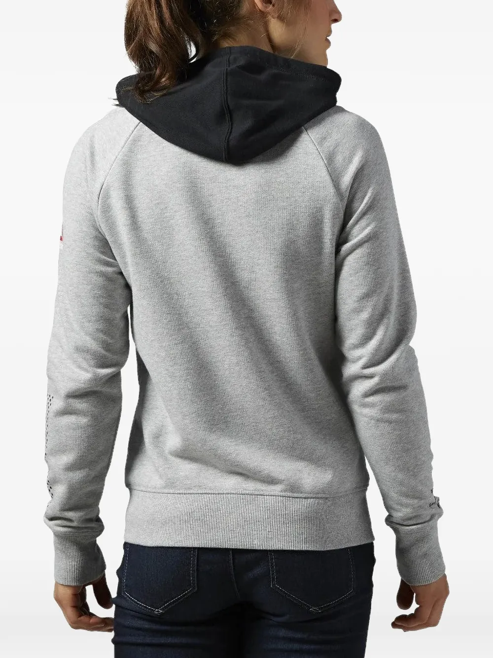  Reebok X Ufc Full Zip Hoodie Sweatshirt - Grey 