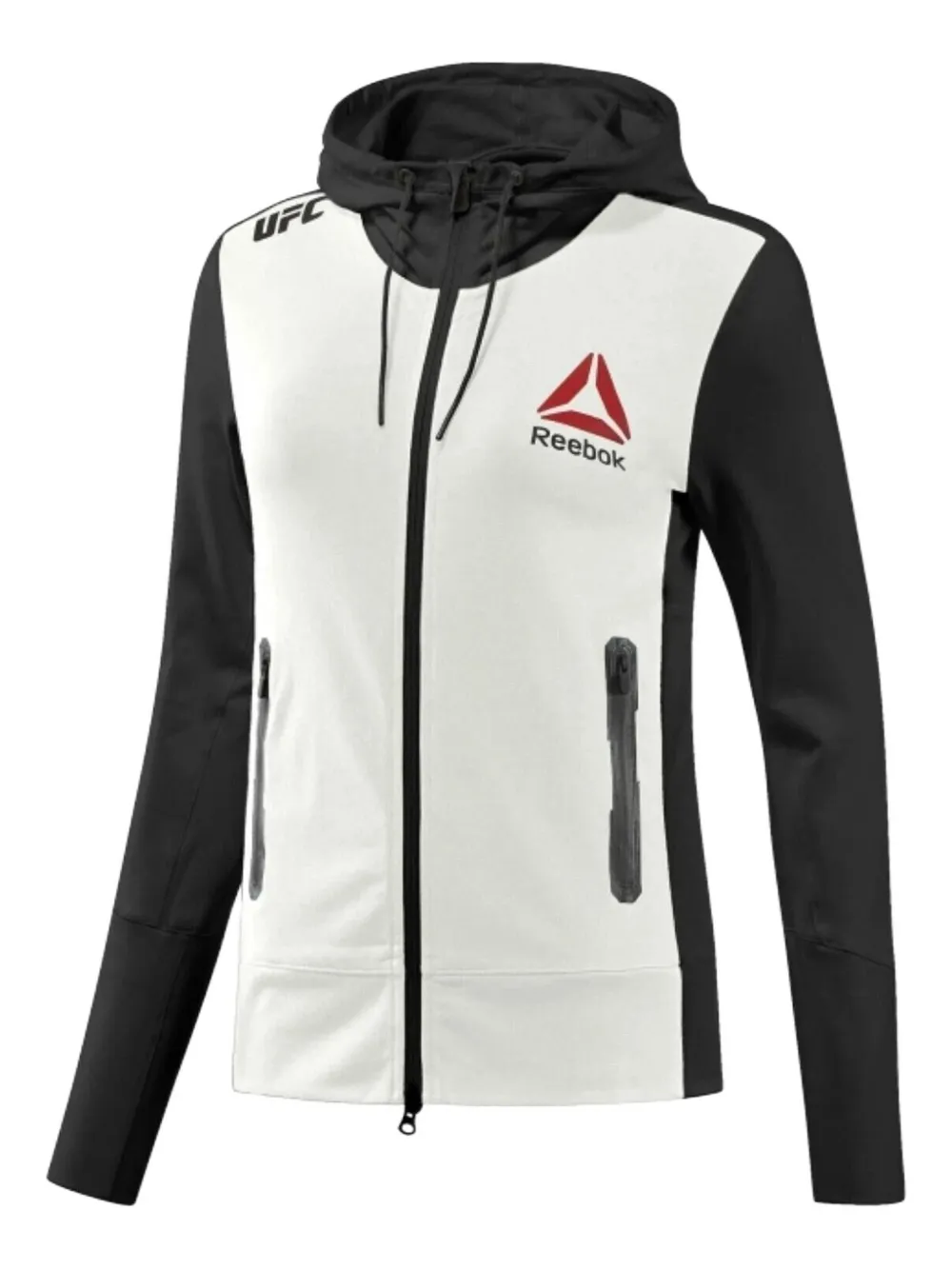 Reebok Felpa con cappuccio e zip - Bianco