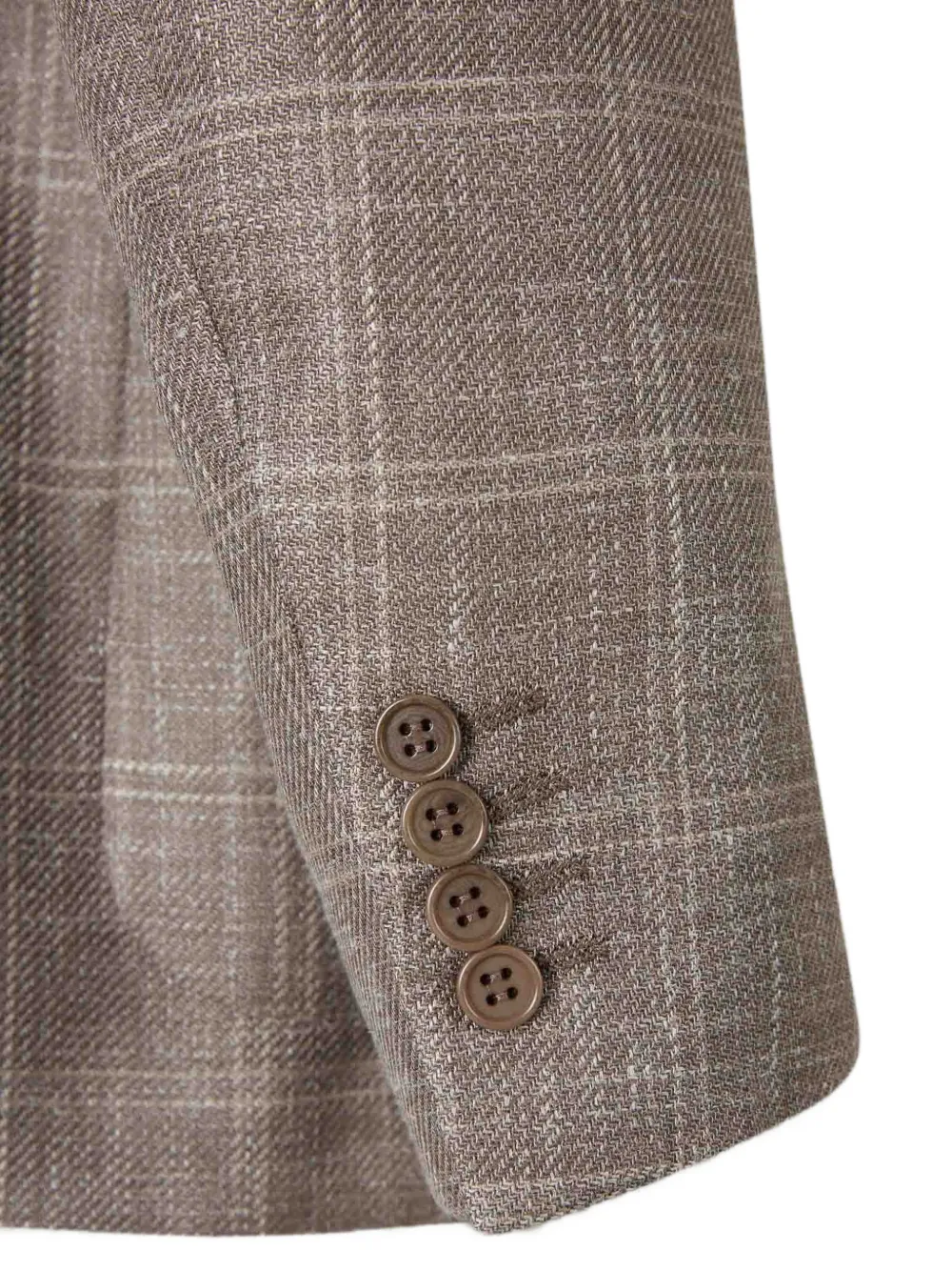 Canali Geruite blazer met enkele rij knopen Bruin
