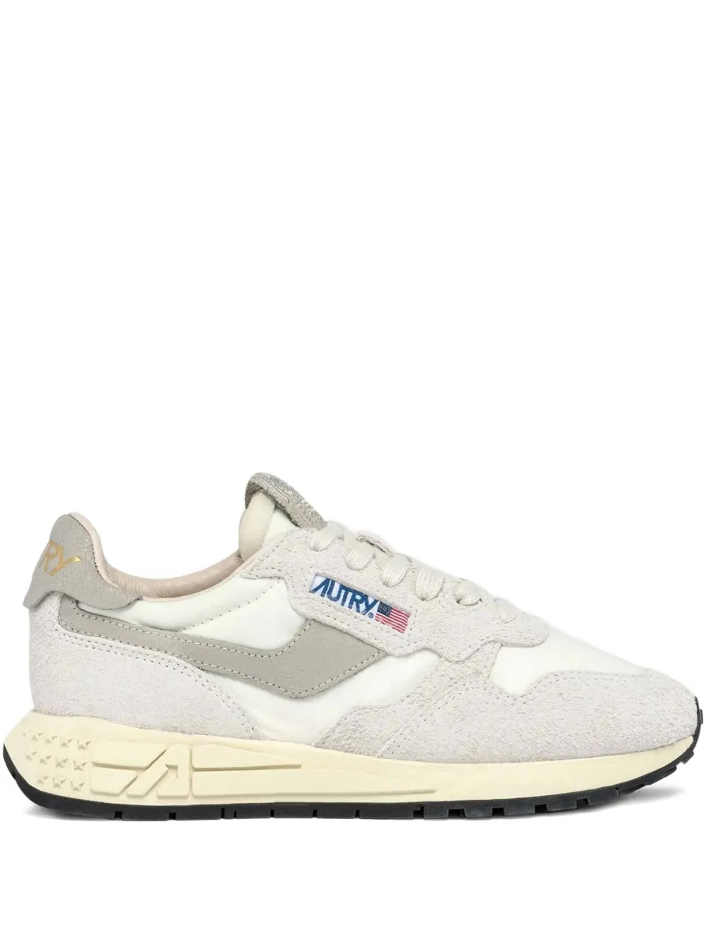 Autry laces leather trainers - Toni neutri