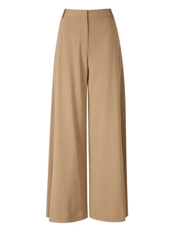 Simkhai Romy Pleated Palazzo Pants in Neutrals
