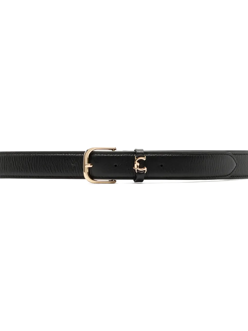 Coccinelle Buckle Logo-charm Belt In Black