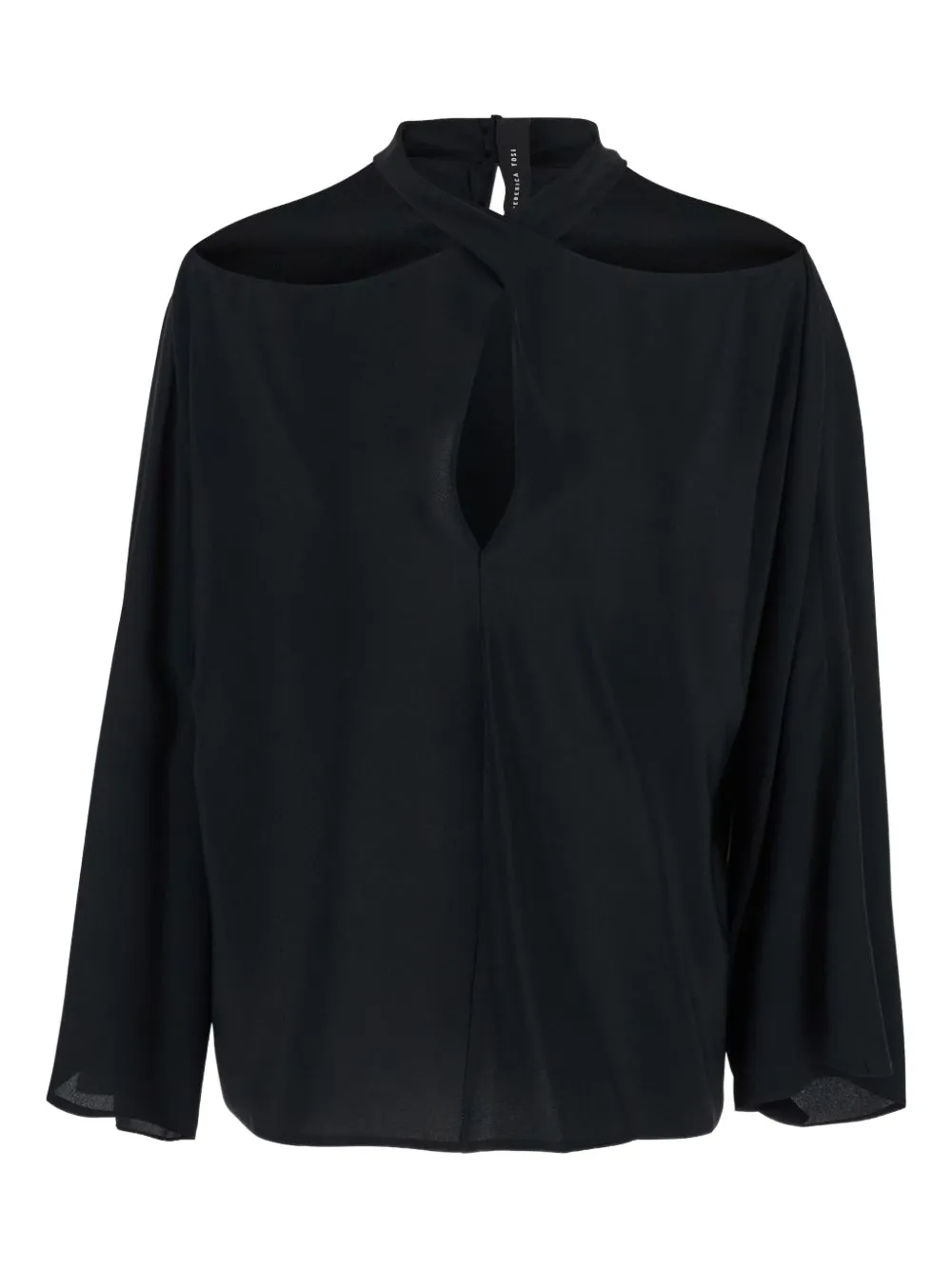 Federica Tosi criss-cross-neck blouse - Nero