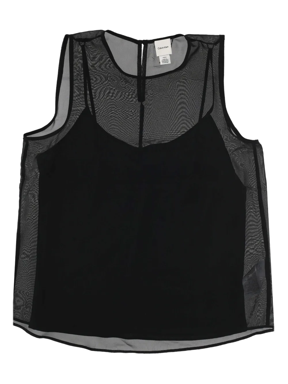 Calvin Klein mesh sleeveless top | noir | Image 1