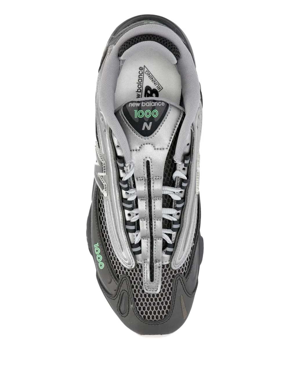 New Balance 1000 sneakers met mesh vlak Zwart