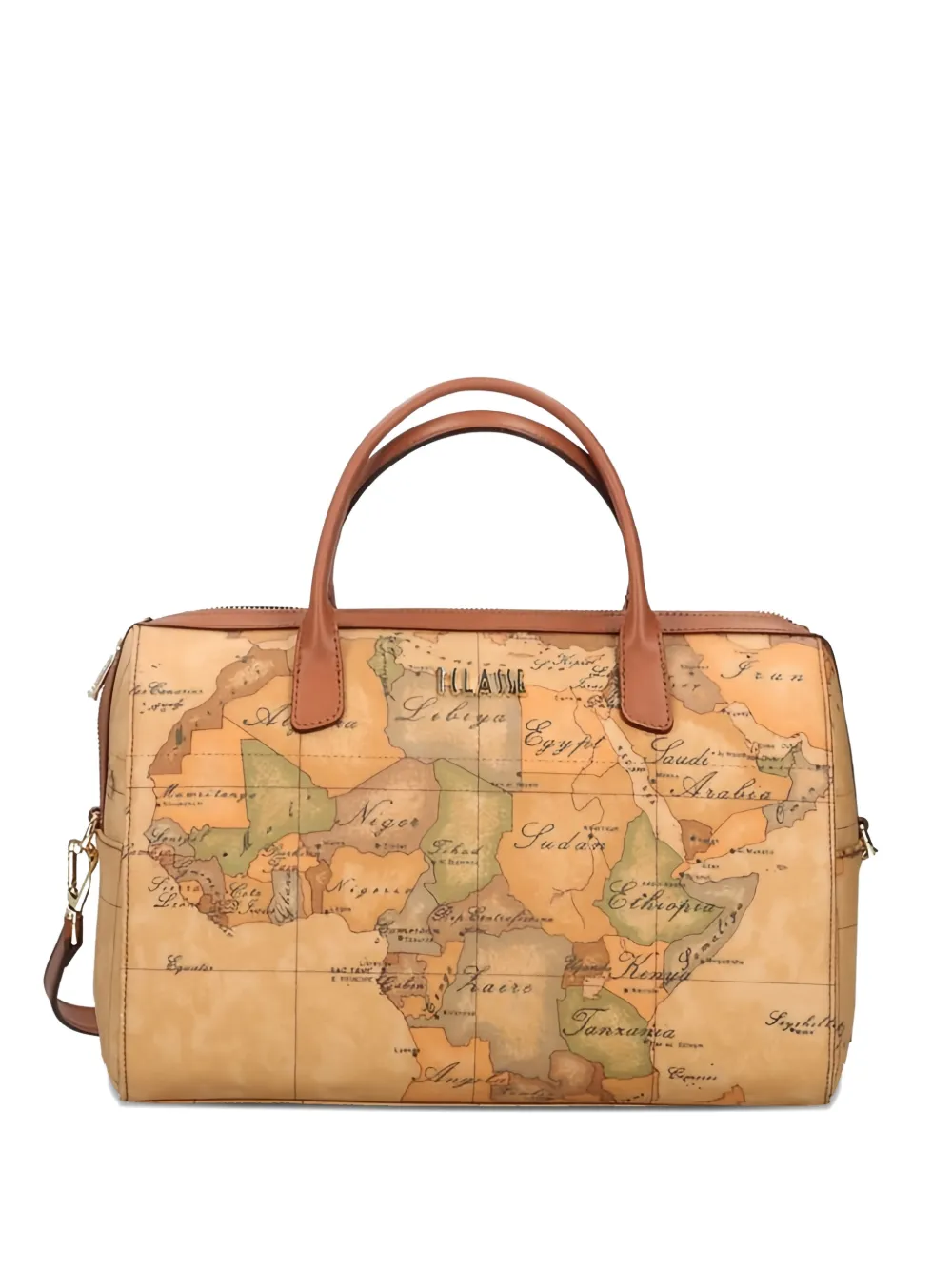 ALVIERO MARTINI 1° CLASSE map-print tote bag - Toni neutri