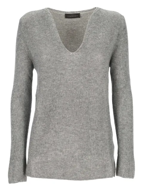 Lorena Antoniazzi V-neck ribbed-knit sweater