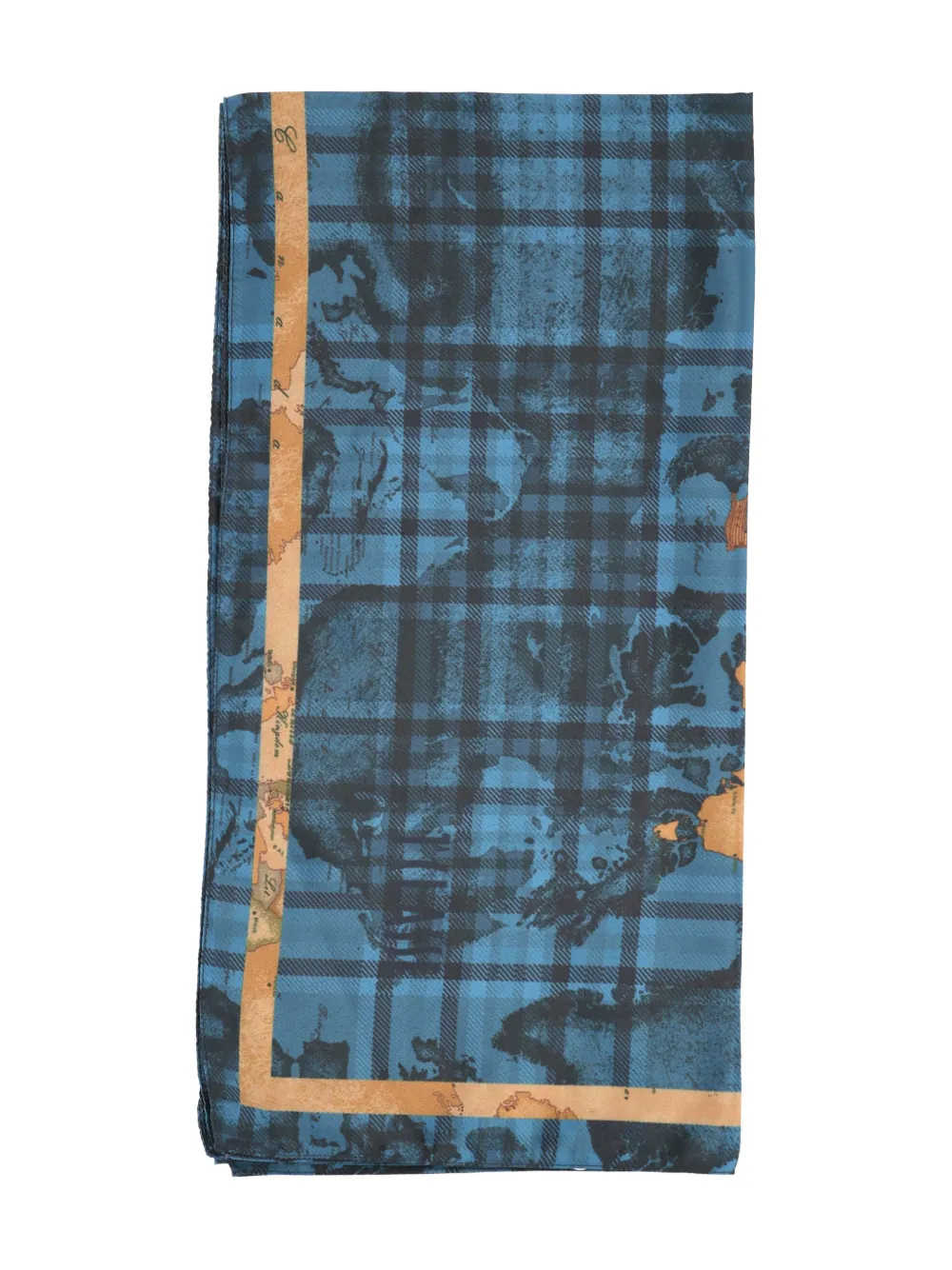 ALVIERO MARTINI 1° CLASSE check-pattern scarf - Blu