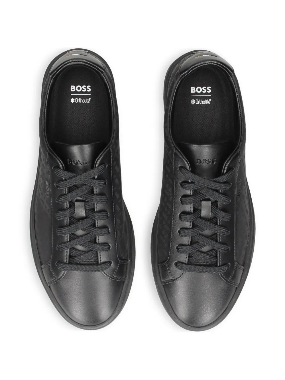 BOSS Sneakers met logo Zwart