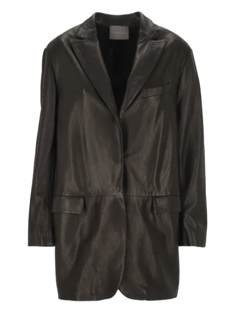 Lorena Antoniazzi leather single-breasted coat