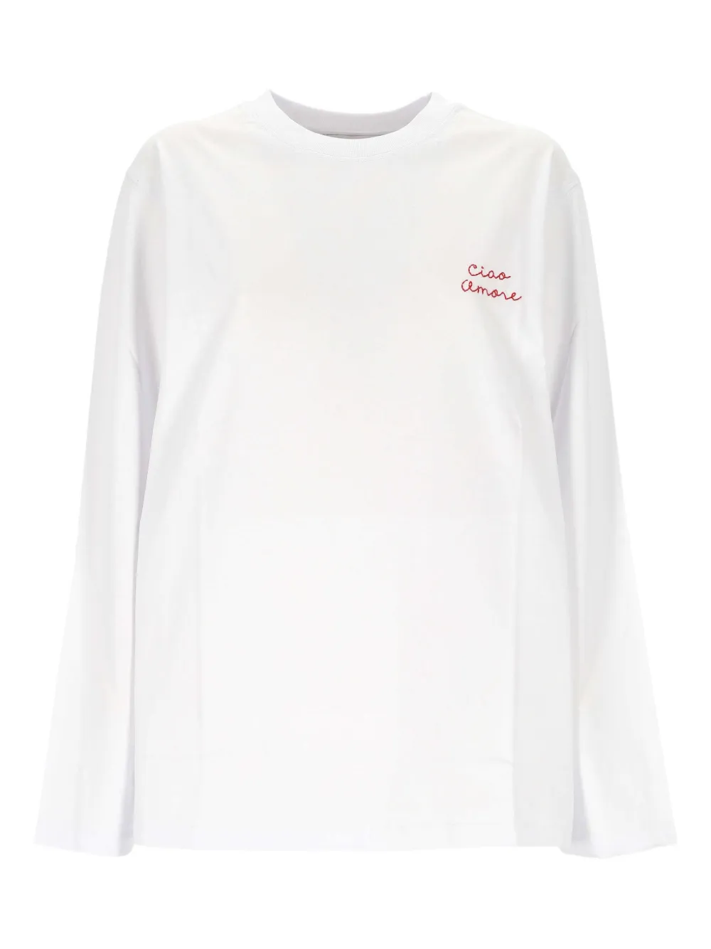 Giada Benincasa embroidered long-sleeves T-shirt - Bianco