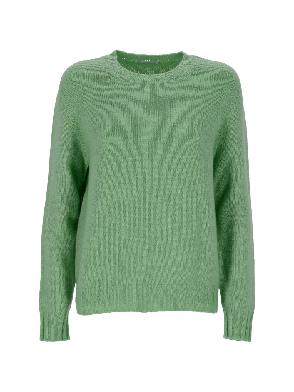 OLIVER LATTUGHI ribbed-trim cashmere sweater - Grün