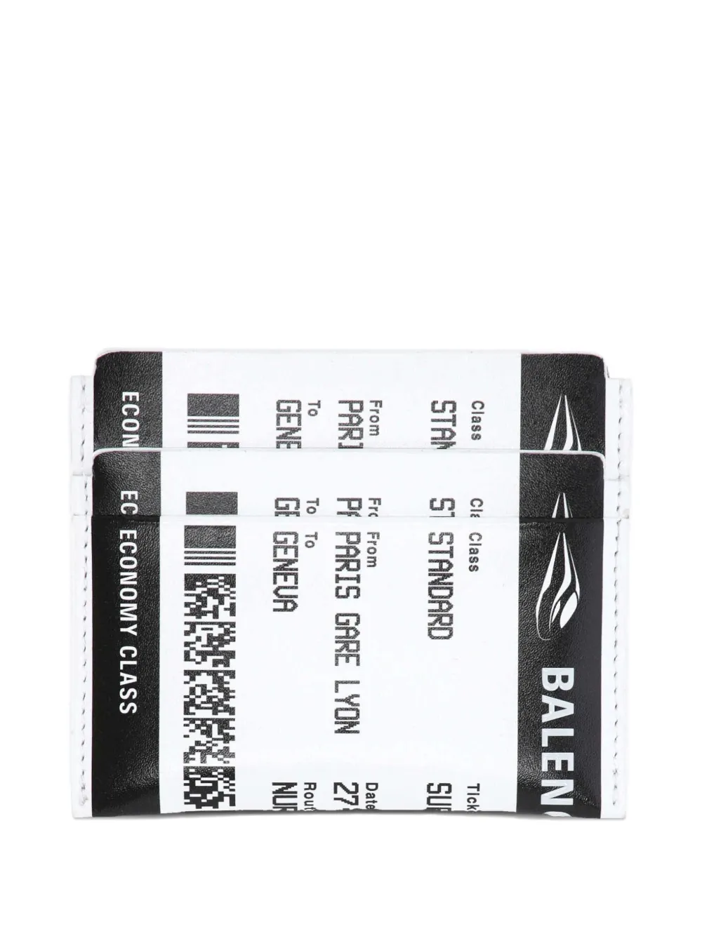 Balenciaga passport boarding leather cardholder - Bianco