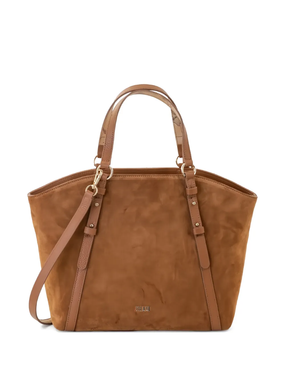 ALVIERO MARTINI 1° CLASSE Wild logo-detail leather tote bag - Marrone