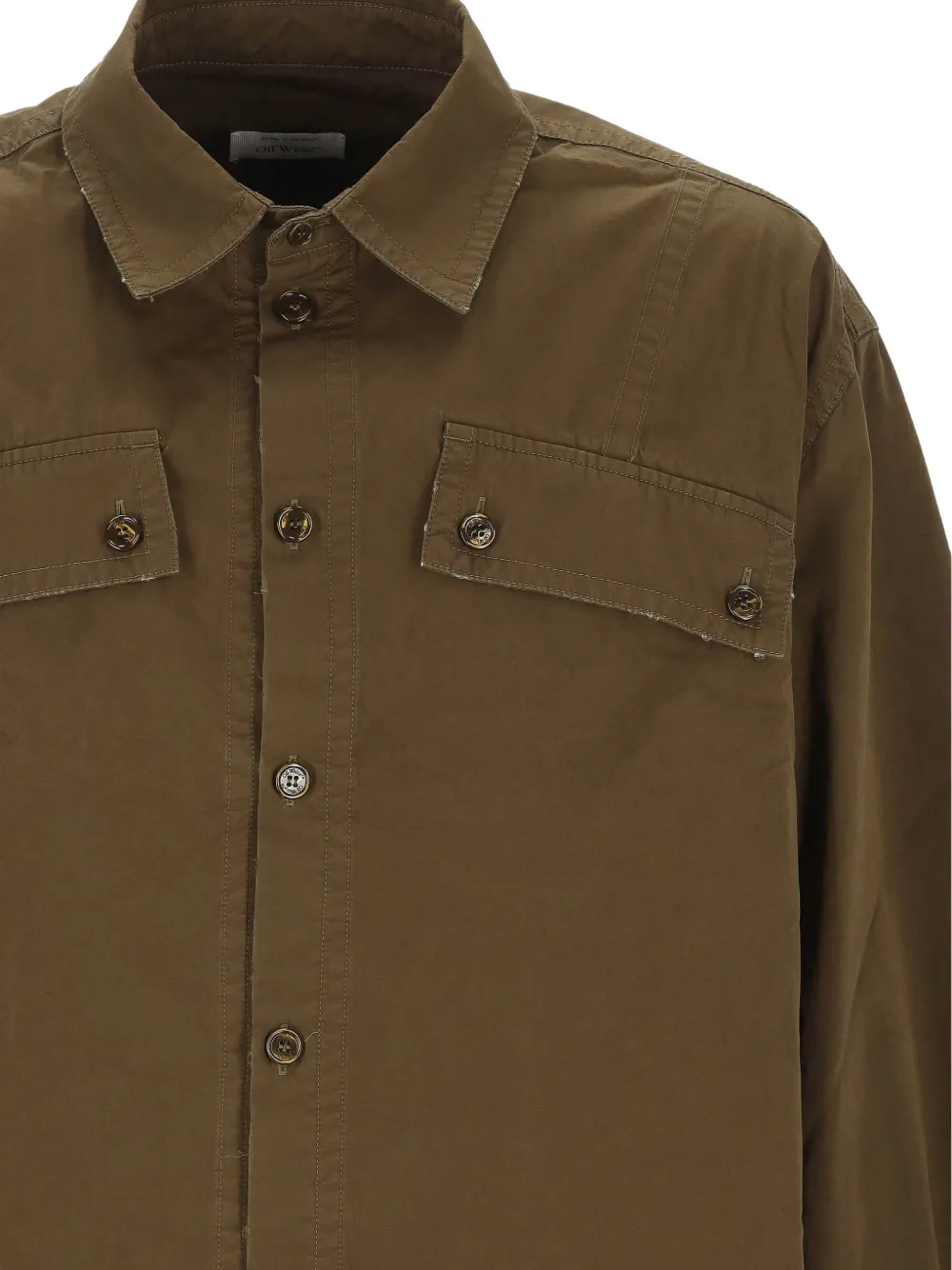 Off-White Overhemd met logoprint Bruin