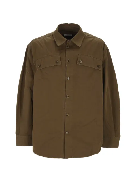Off-White logo-print flap-pocket shirt