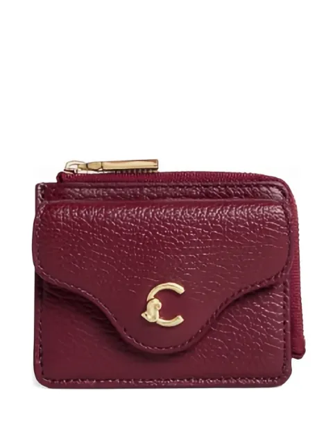 Coccinelle flap zip leather wallet