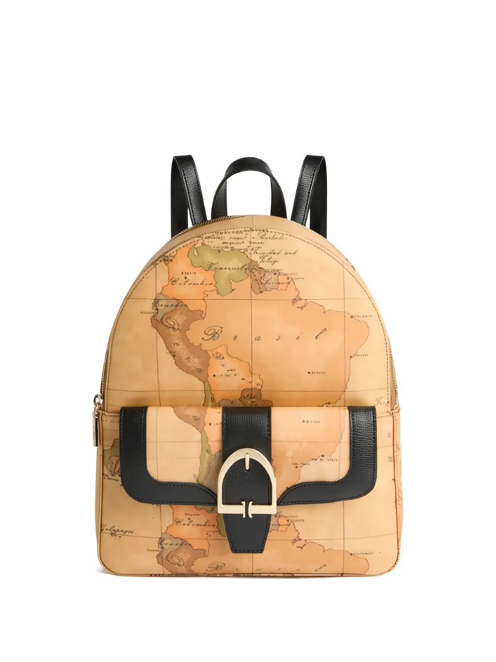 ALVIERO MARTINI 1° CLASSE Valley Geo map-print backpack - Toni neutri