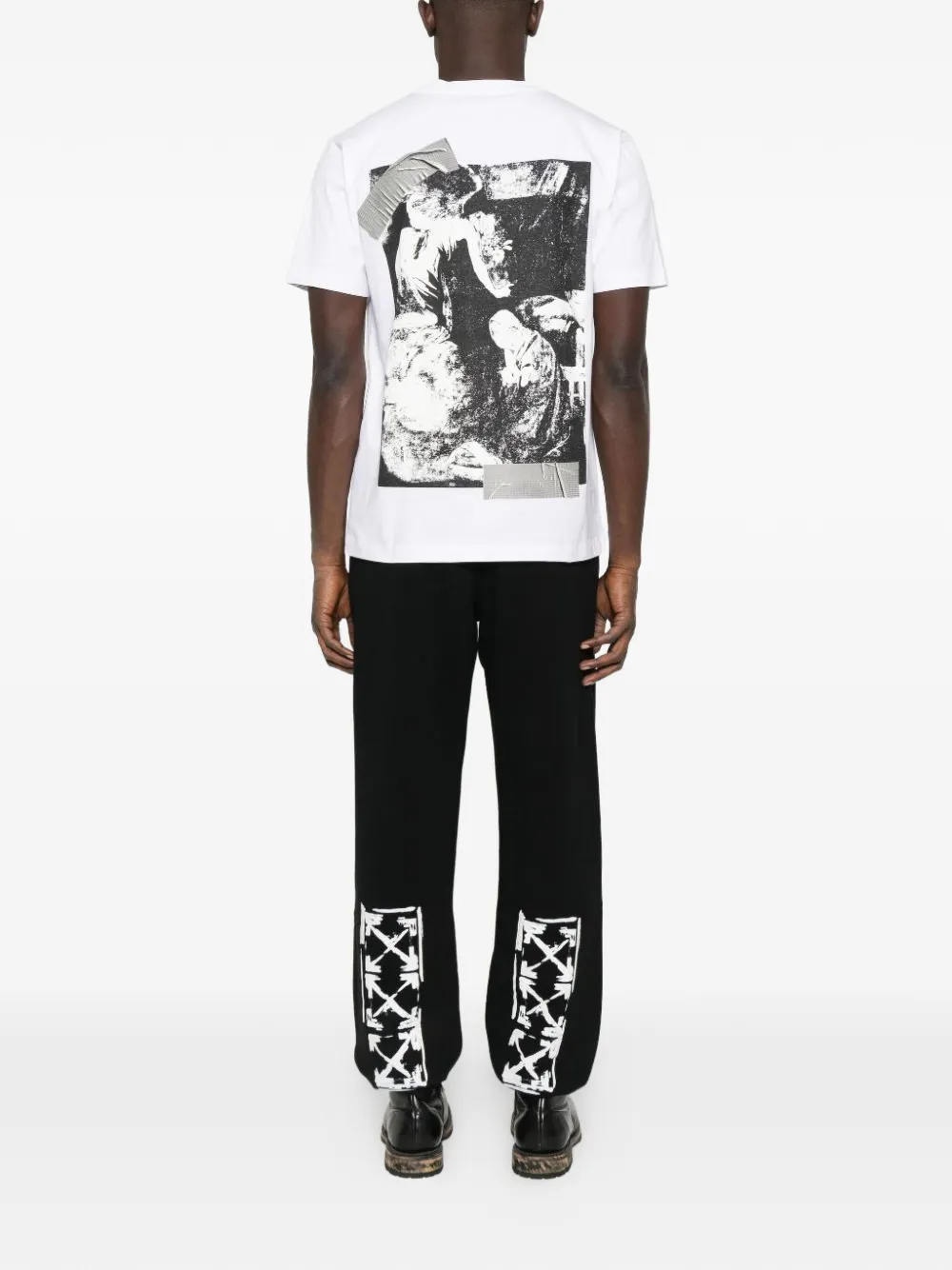 Off-White T-shirt met grafische print - Wit