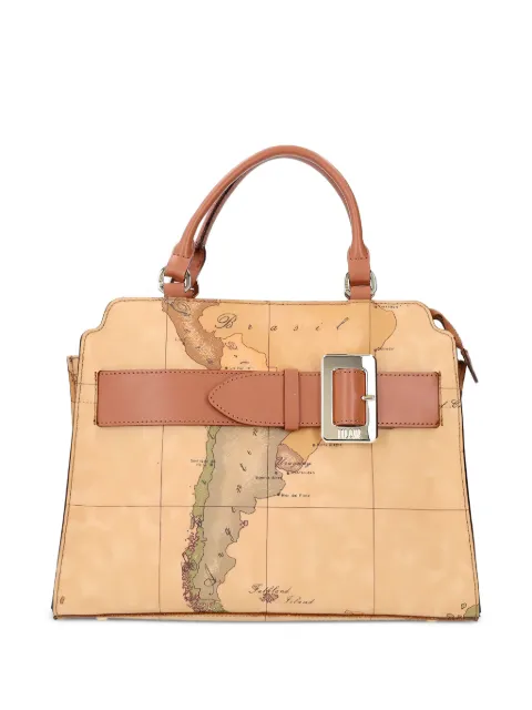 ALVIERO MARTINI 1° CLASSE tote con mapa estampado