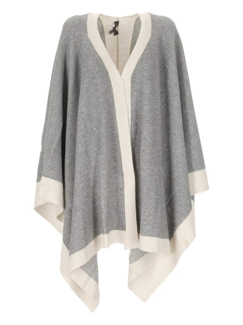 Lorena Antoniazzi V-neck colourblock caoe | Grey | Image 1
