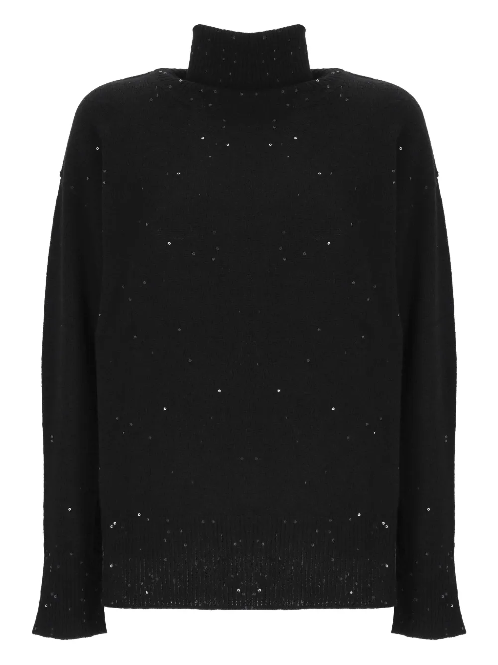 Lorena Antoniazzi sequin turtleneck sweater | Schwarz | Image 1
