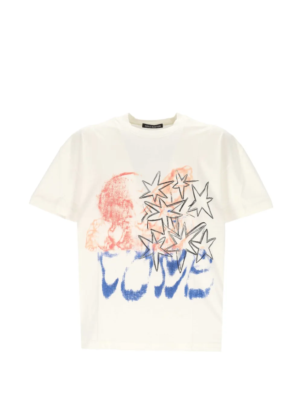 COLE BUXTON graphic cotton T-shirt - Toni neutri