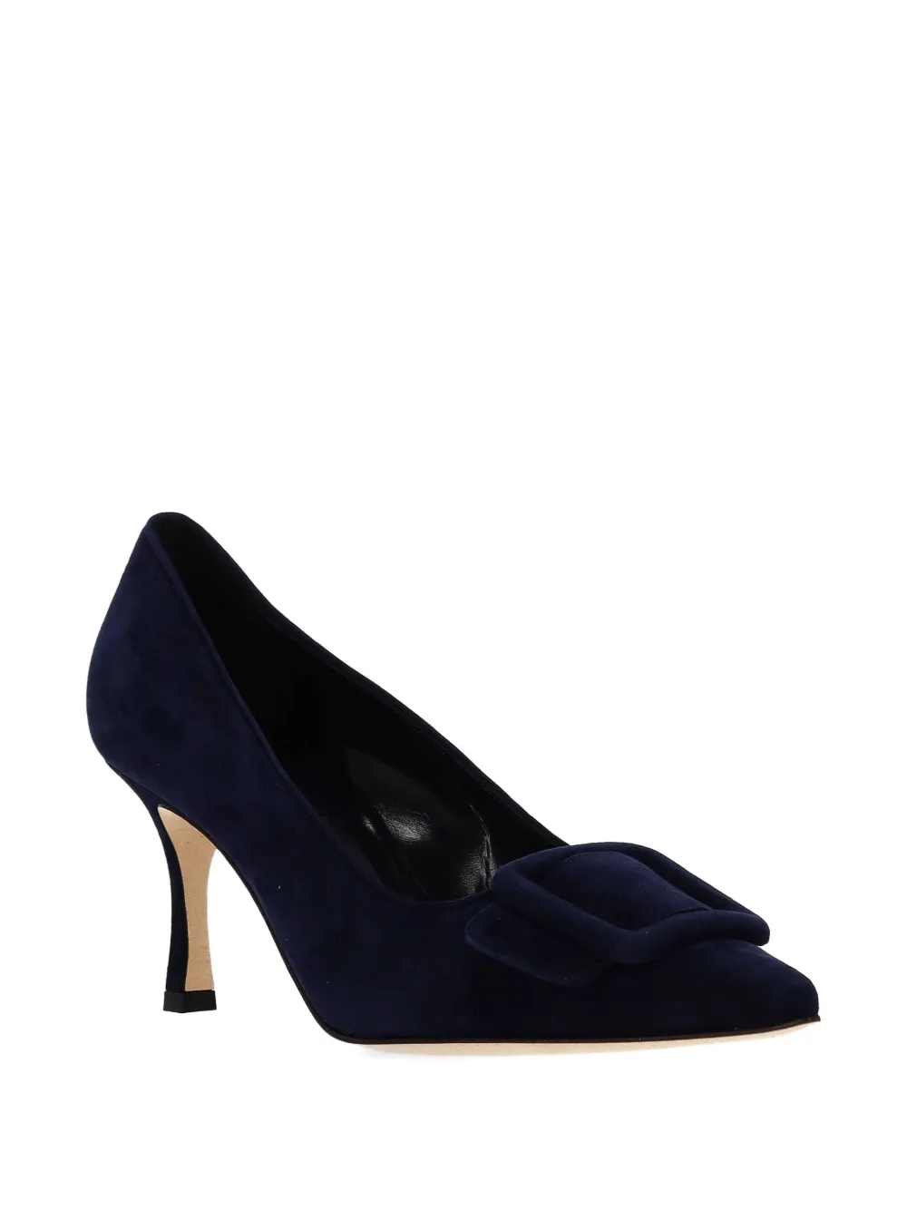 Manolo Blahnik heel buckle pumps Blauw