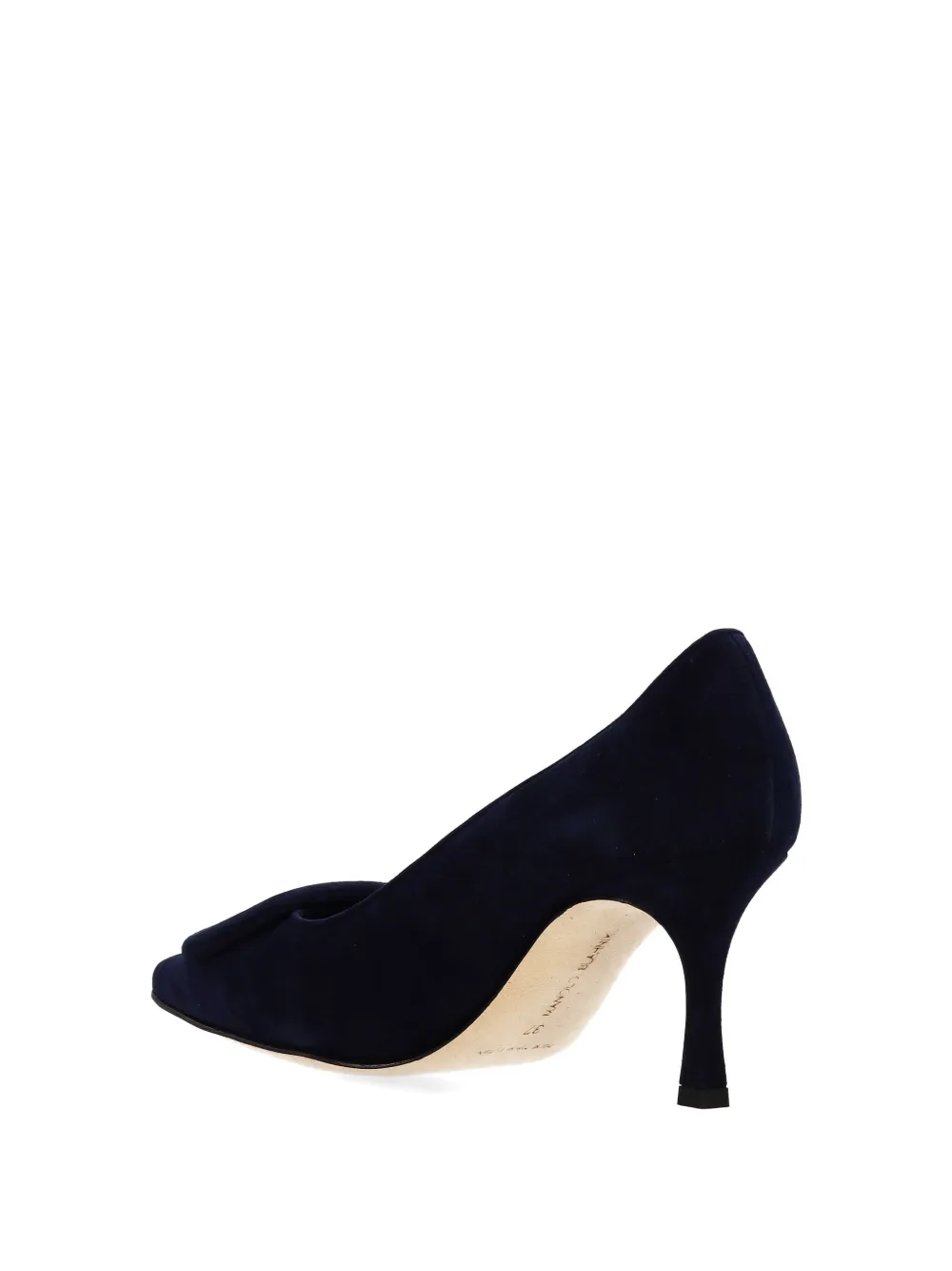Manolo Blahnik heel buckle pumps Blauw