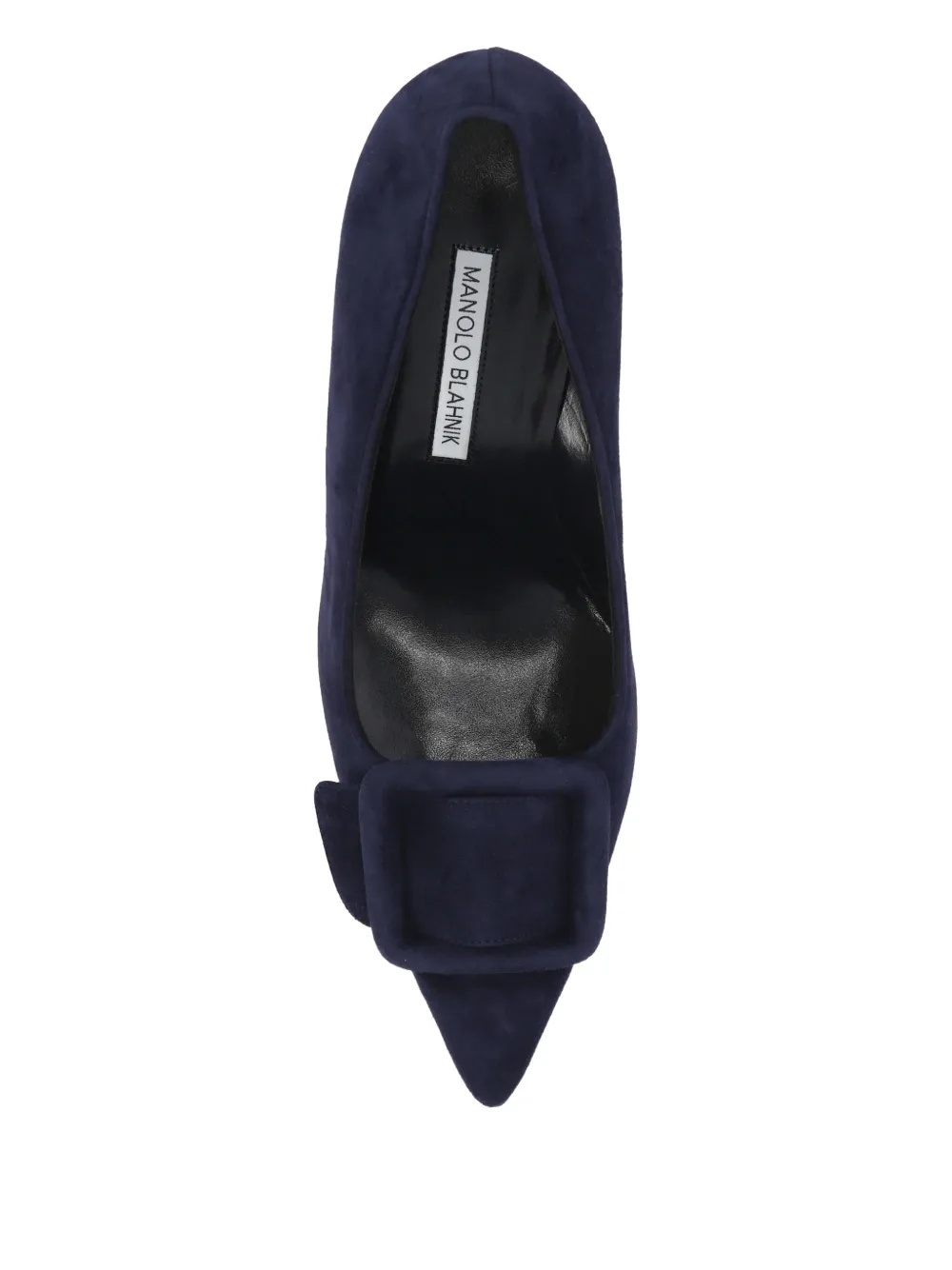 Manolo Blahnik heel buckle pumps Blauw