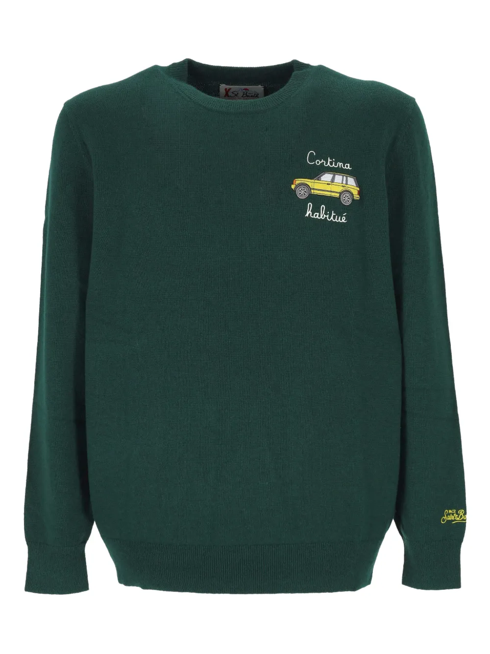 MC2 Saint Barth car embroidery sweater - Verde