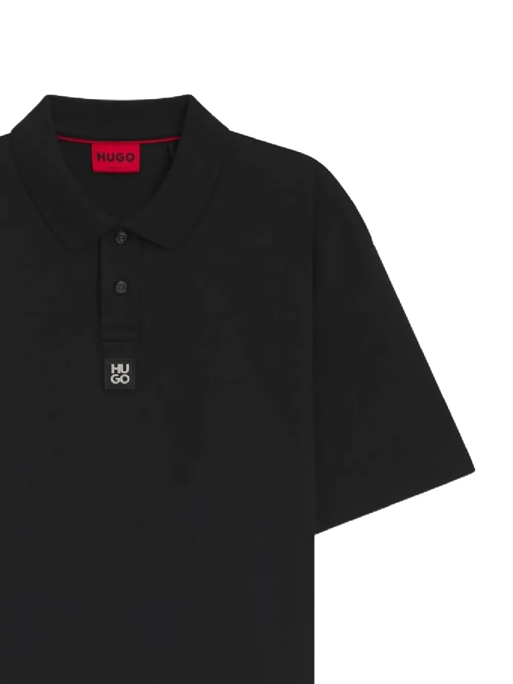 BOSS tab detail T-shirt - Zwart