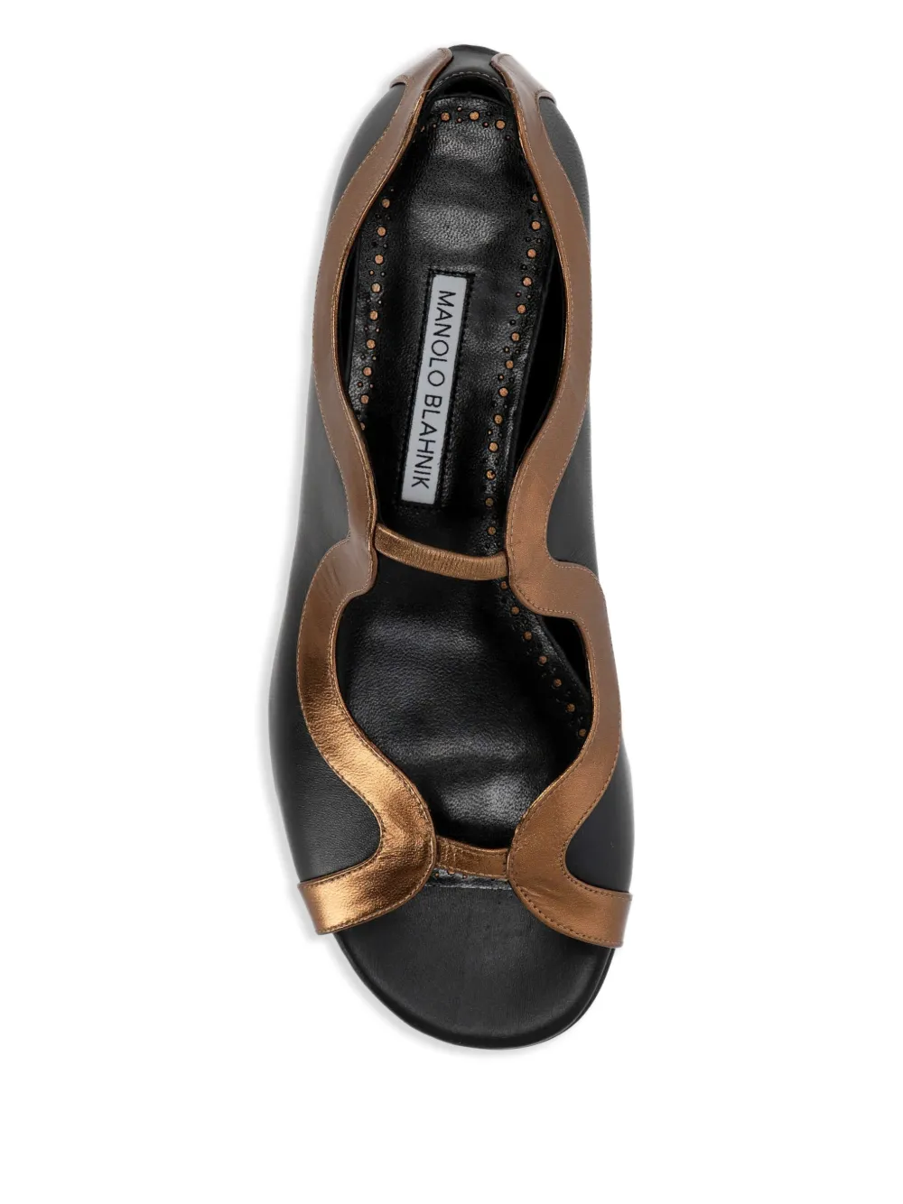 Manolo Blahnik Chilkin platte sandalen Zwart
