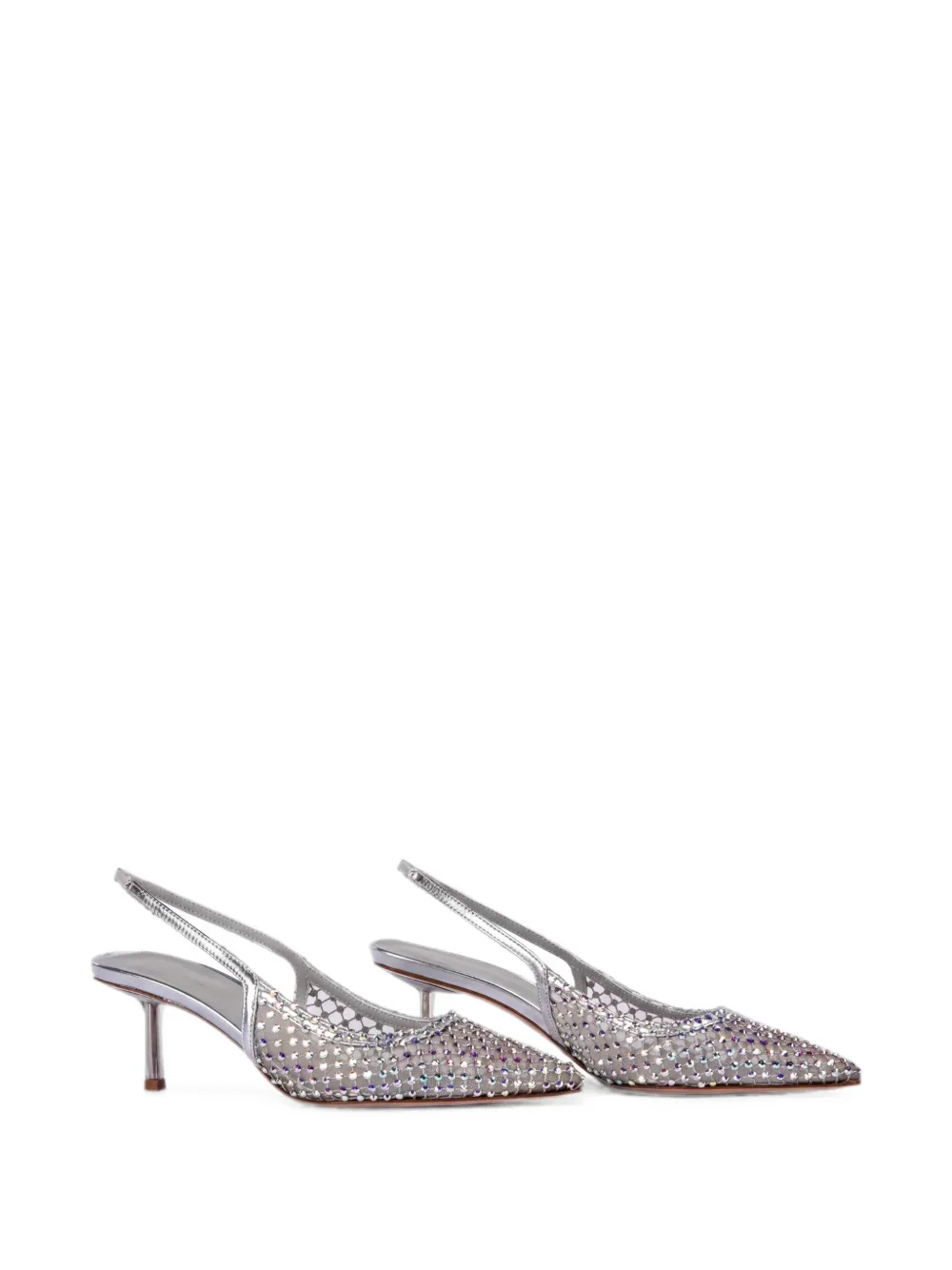 Le Silla crystal-embellished mesh sandals Zilver