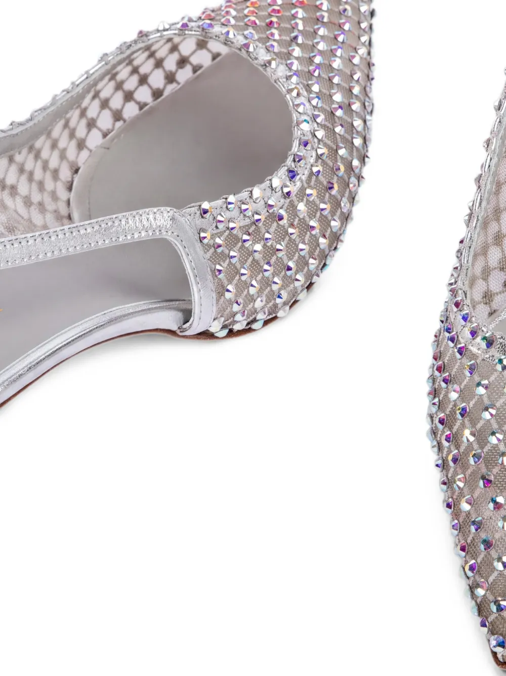 Le Silla crystal-embellished mesh sandals Zilver