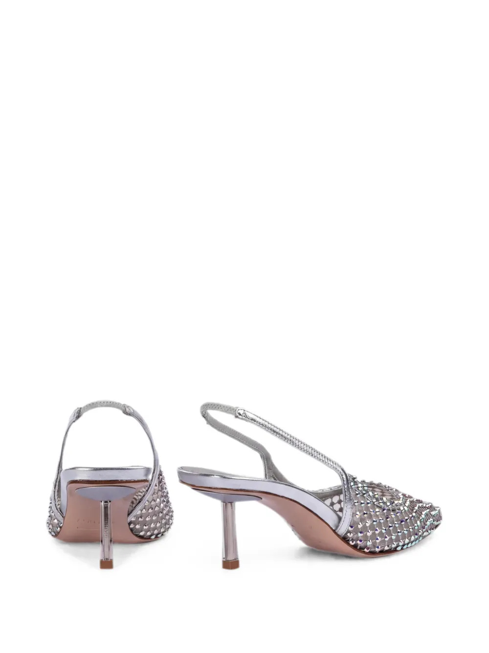Le Silla crystal-embellished mesh sandals Zilver