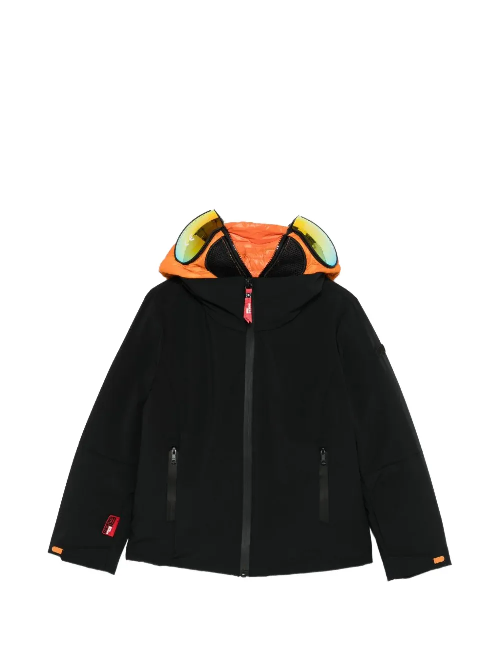 AI Riders on the Storm Young goggle-detail hooded jacket - Nero
