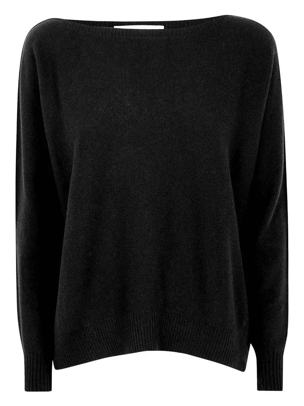 D.Exterior boat-neck sweater - Nero