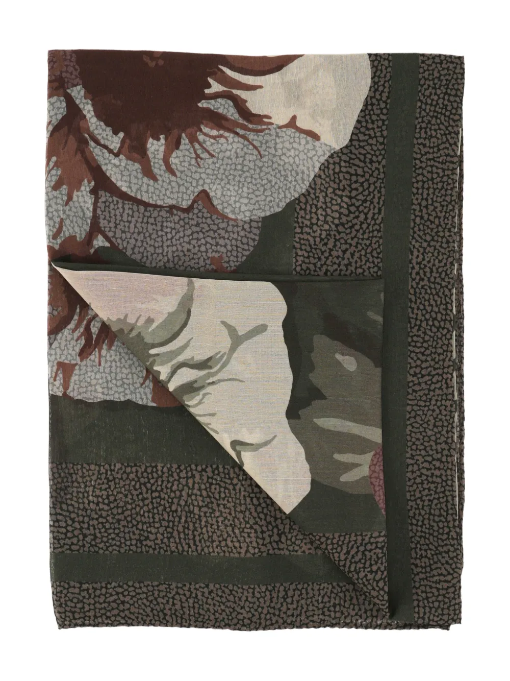 Borbonese printed scarf - Marrone