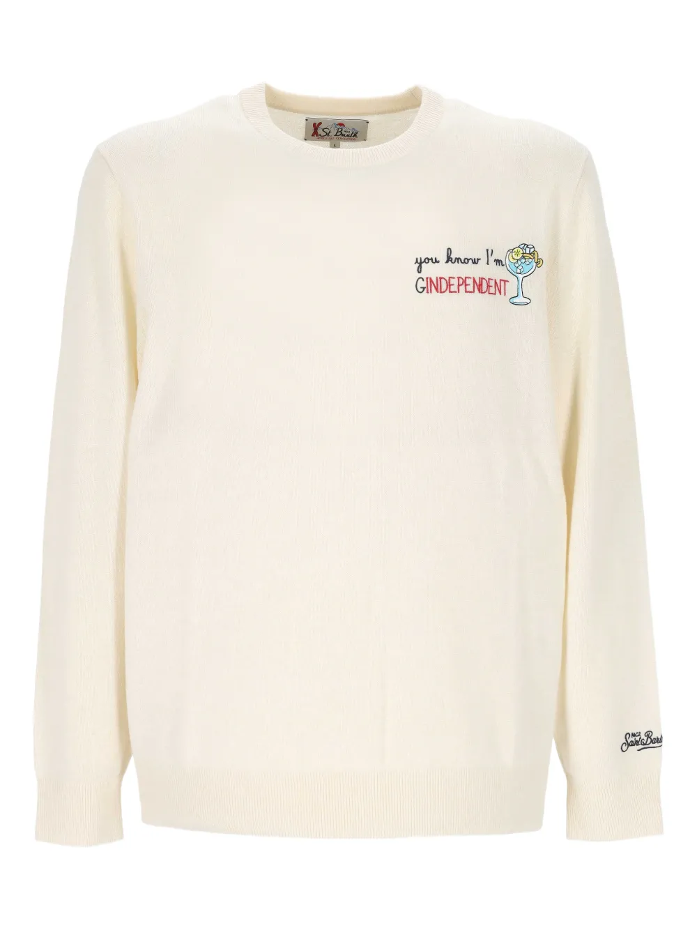 MC2 Saint Barth embroidery crew-neck sweater | Neutrals | Image 1