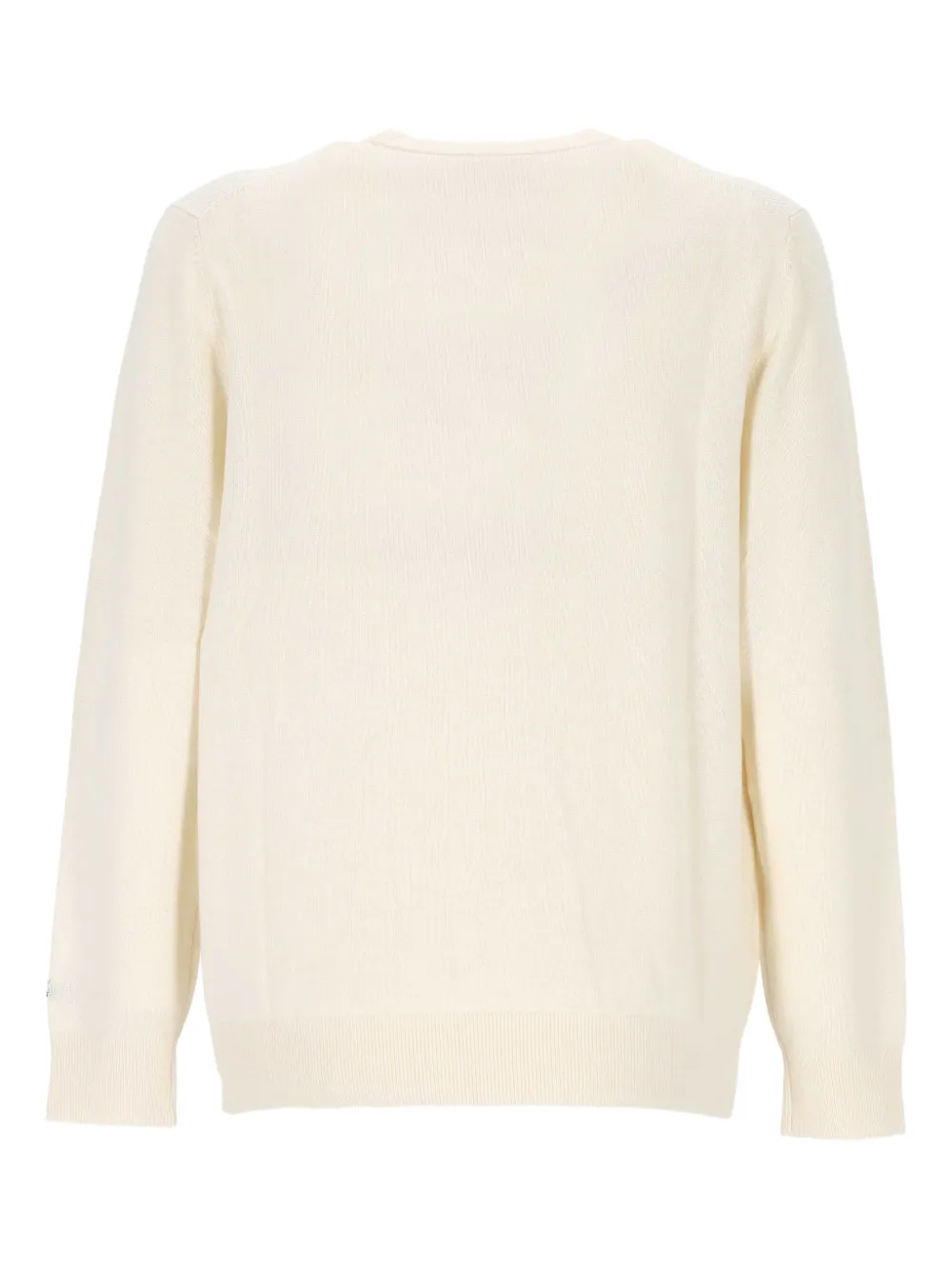 MC2 Saint Barth Trui met ronde hals en borduurwerk - Beige