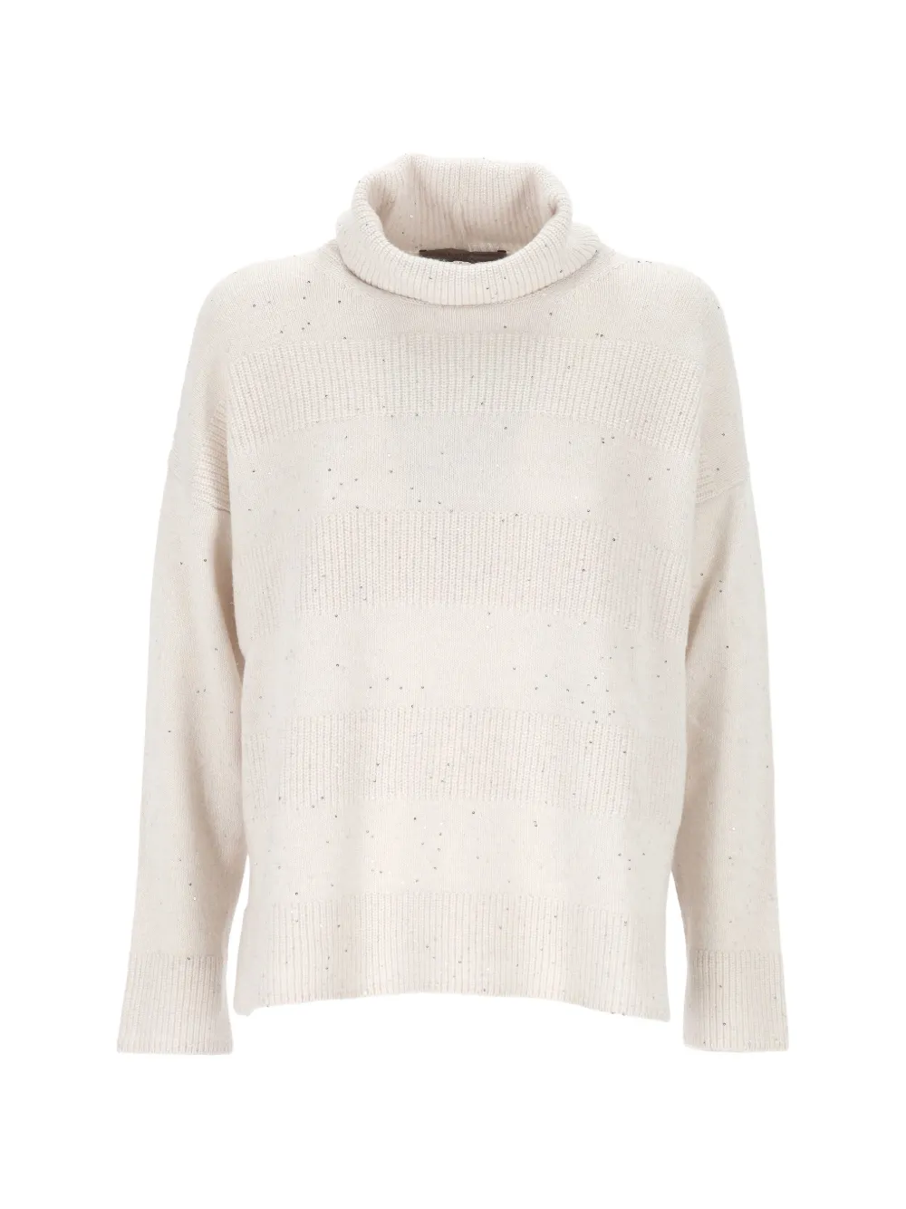 D.Exterior roll-neck sweater - Bianco