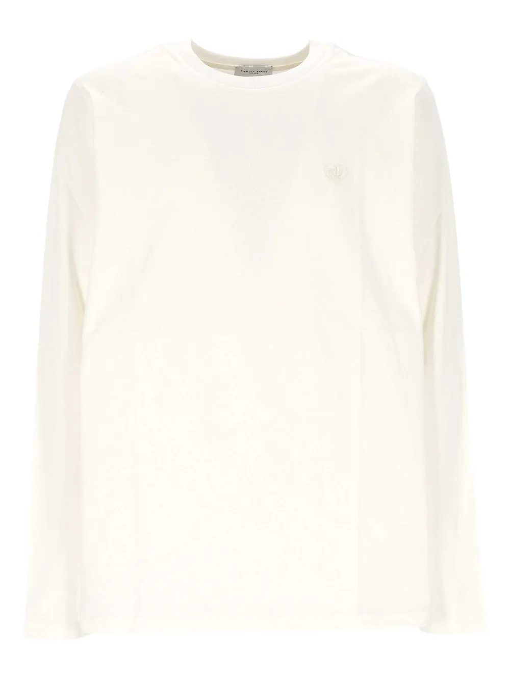 Family First Embroidered-logo T-shirt In Neutral