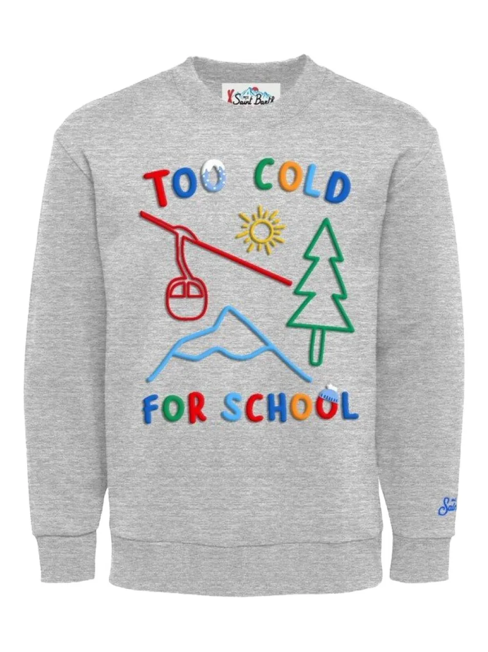 MC2 Saint Barth Kids Felpa con stampa - Grigio