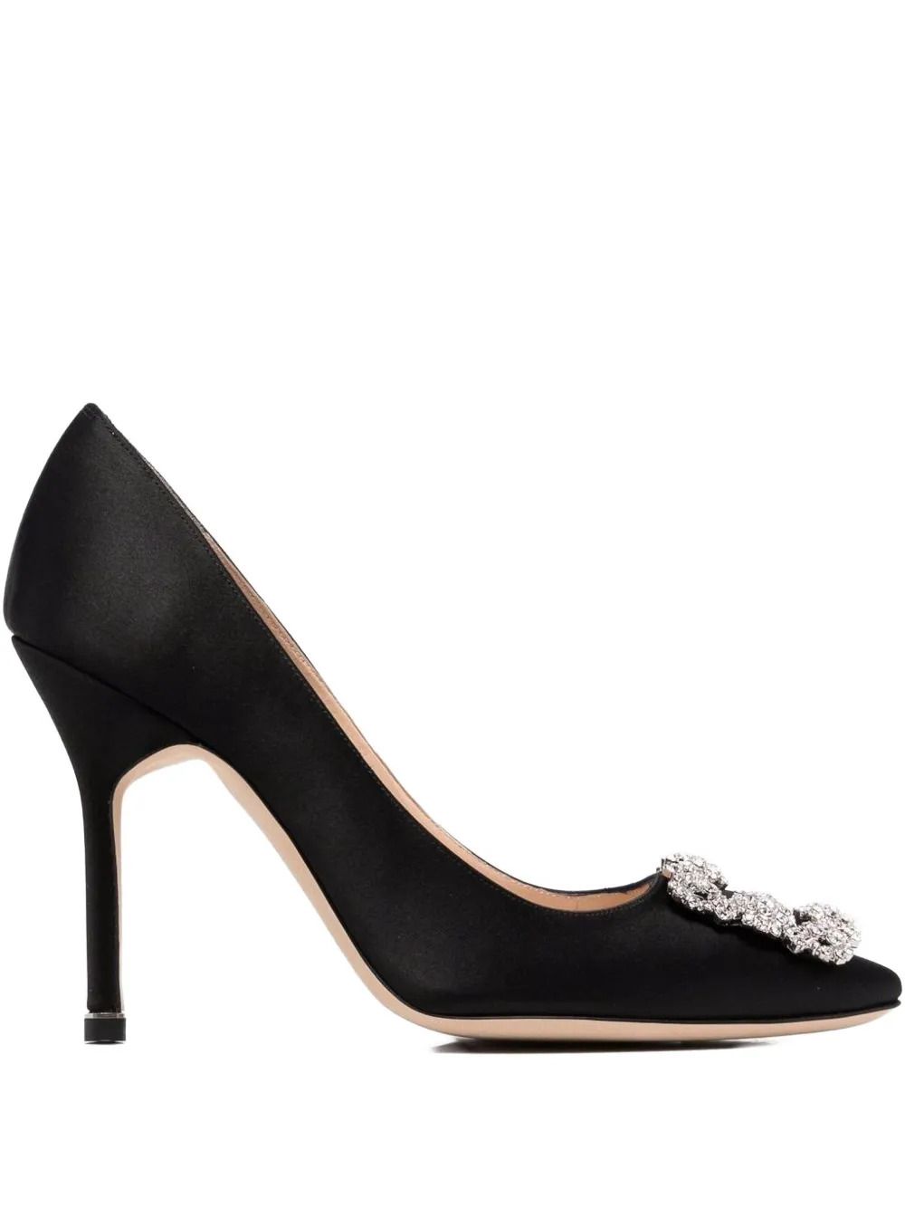 Manolo Blahnik crystal-embellished heeled pumps – Black